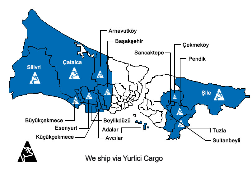 istanbul yurtici kargo areas